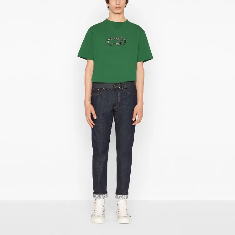 Kenny Zhang X DIOR Quarterly New Products T-Shirts Men Green-2