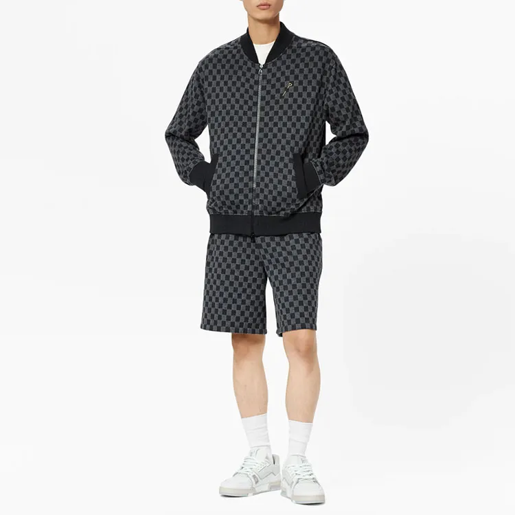 LOUIS VUITTON Damier Jacquard Zip Through Bomber-3