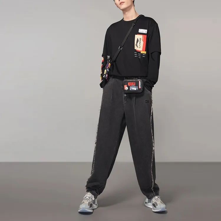 LiNing Sports Basketball Collection T Shirts Unisex Black-2