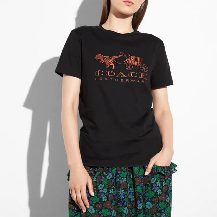 COACH T Shirts Women's Black-3