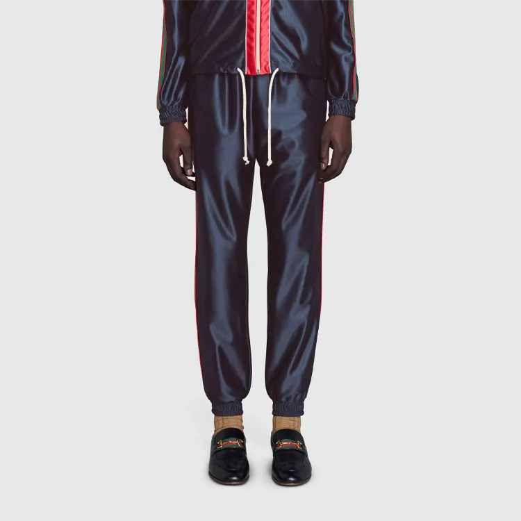 GUCCI Shiny Jersey Pant With Web-2