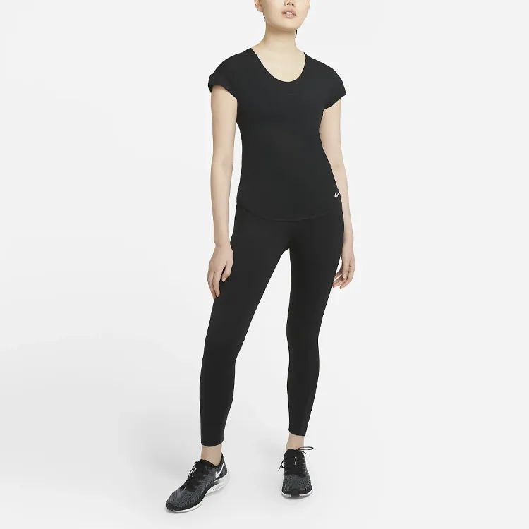 Nike Drop Shoulder Sleeve T Shirt Women's Black-2
