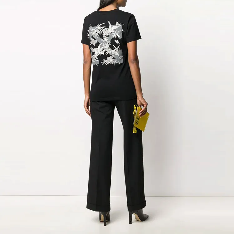 OFF-WHITE Logo Tape Wide Leg Pants-2