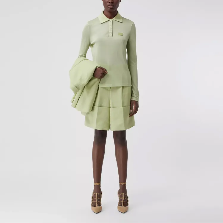 Burberry Polo Shirt Women's Mist Green-2