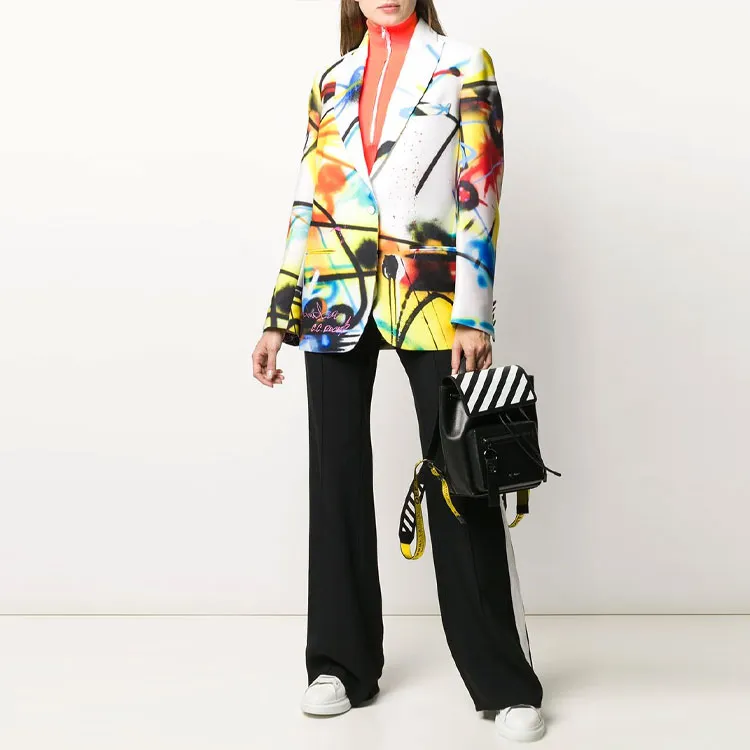OFF WHITE Futura Tomboy Blazer Jacket Multicolor-3