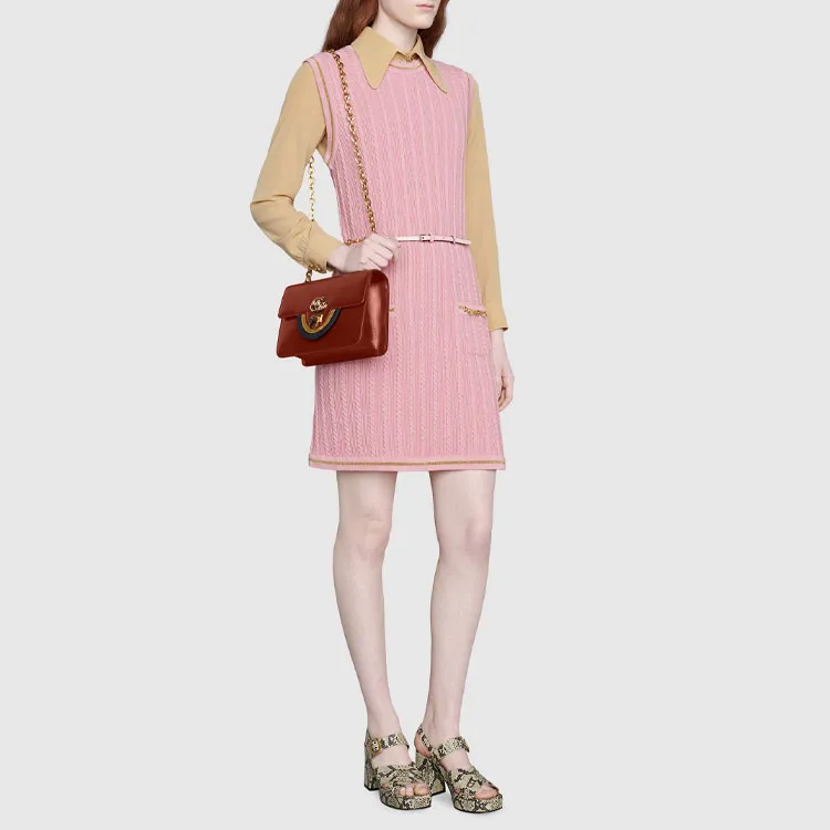 GUCCI FW21 Sleeveless Dress Women's Pink-4