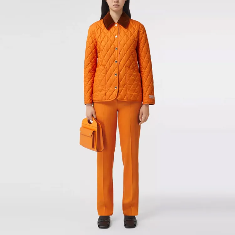 Burberry Puffer Jackets Women's Bright Orange-2