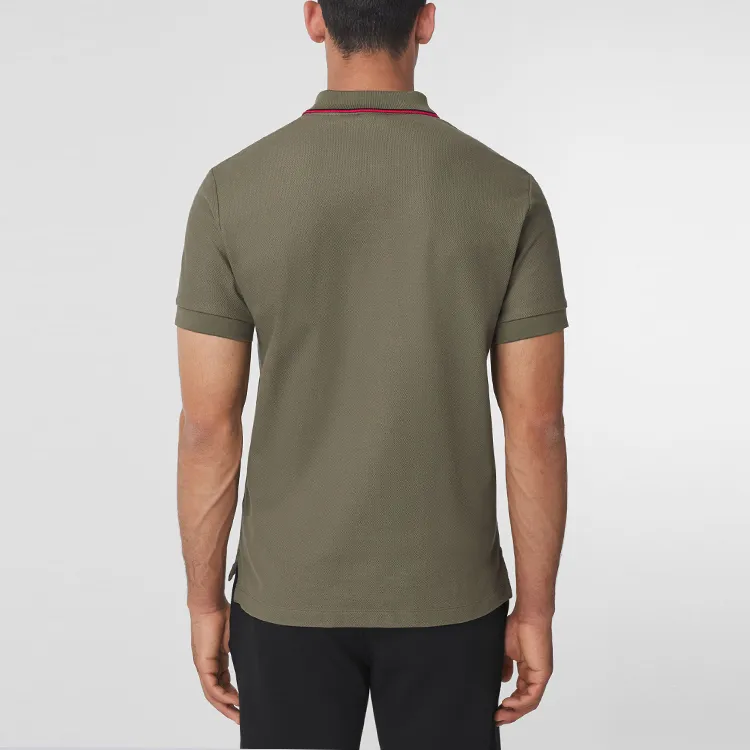 Burberry Monogram Motif Piqué Cotton Polo Shirt-3