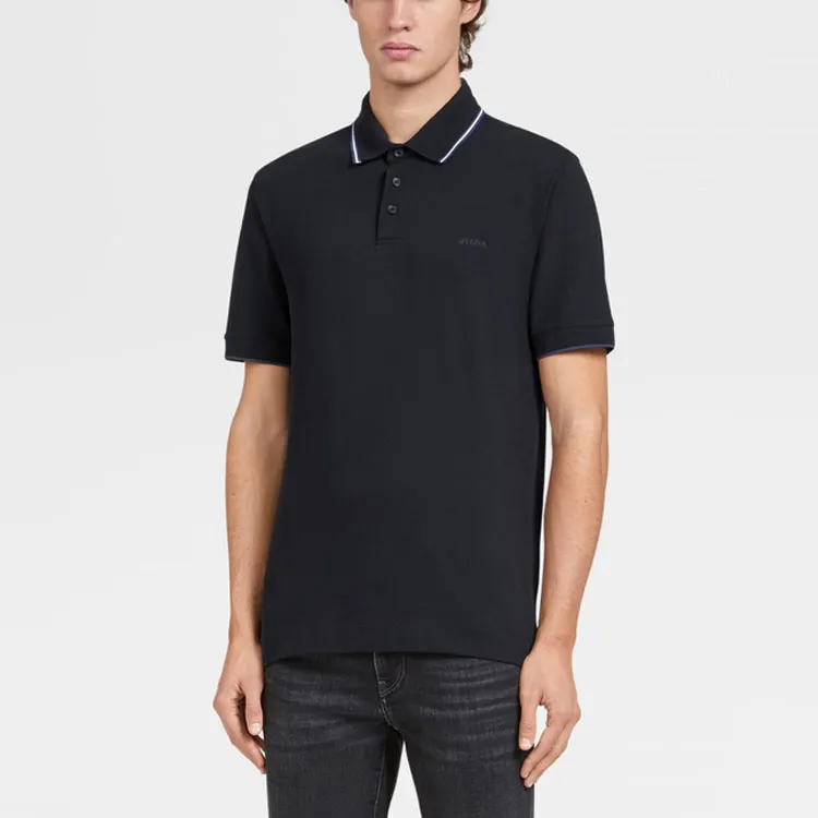 Zzegna Polo Shirts Men Black-2