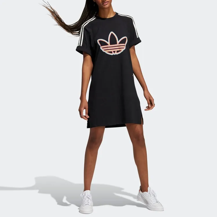 Adidas Originals Short Sleeved Dresses Women's Black-1