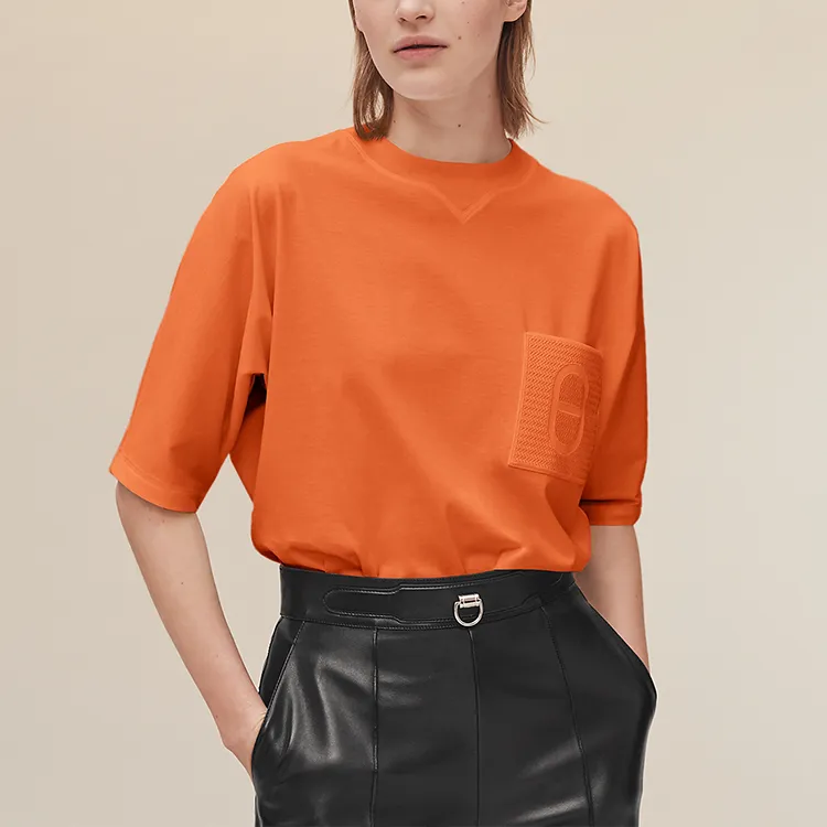 HERMES T-Shirts Women's Orange-1