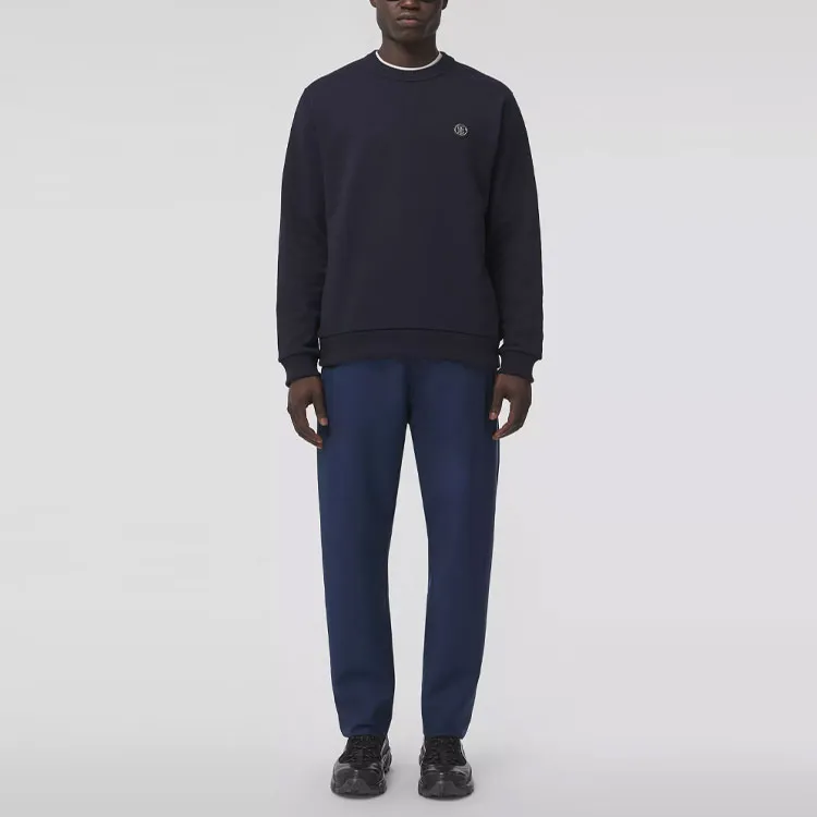 Burberry Monogram Motif Applique Cotton Sweatshirt-4