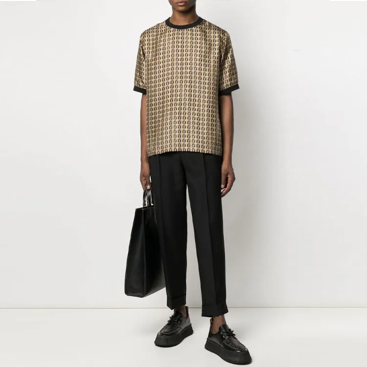 FENDI T-Shirts Unisex Yellow-3