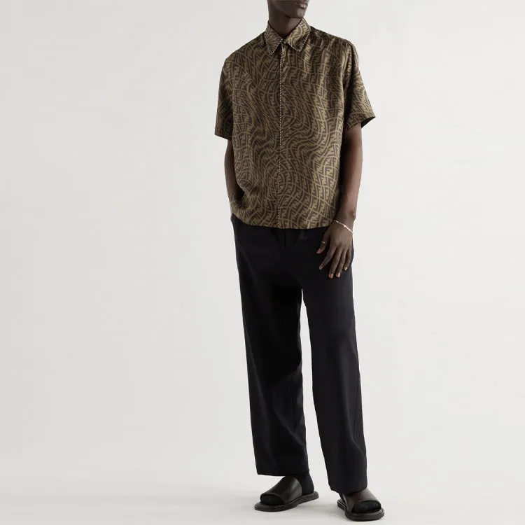 FENDI x Sarah Coleman SS21 Shirt Men's Brown-3