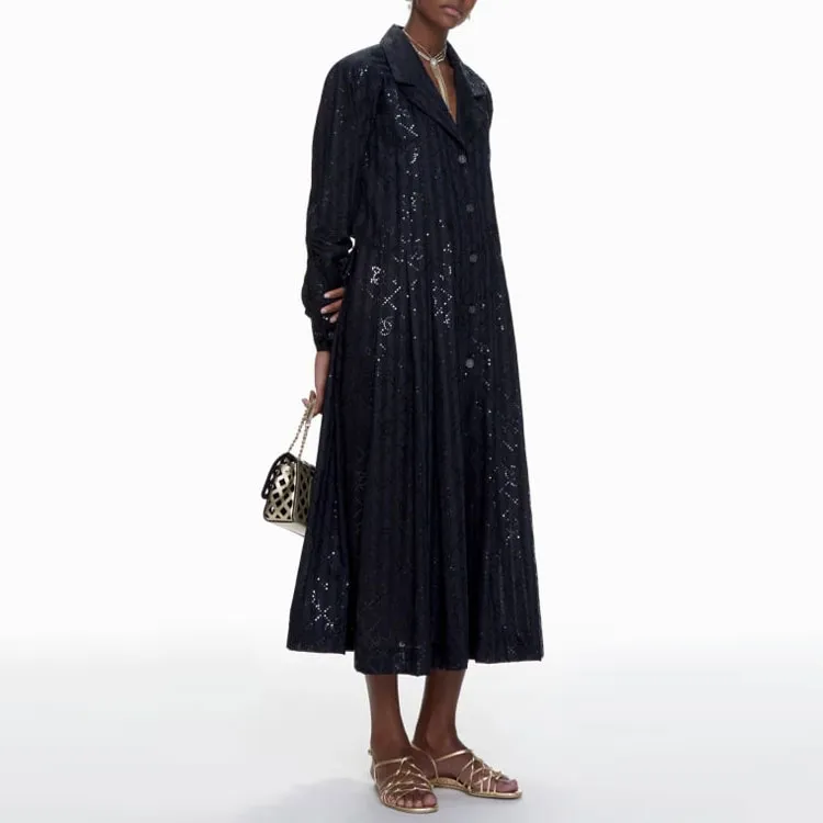 CHANEL Long-Sleeved Dresses Women's Black-2