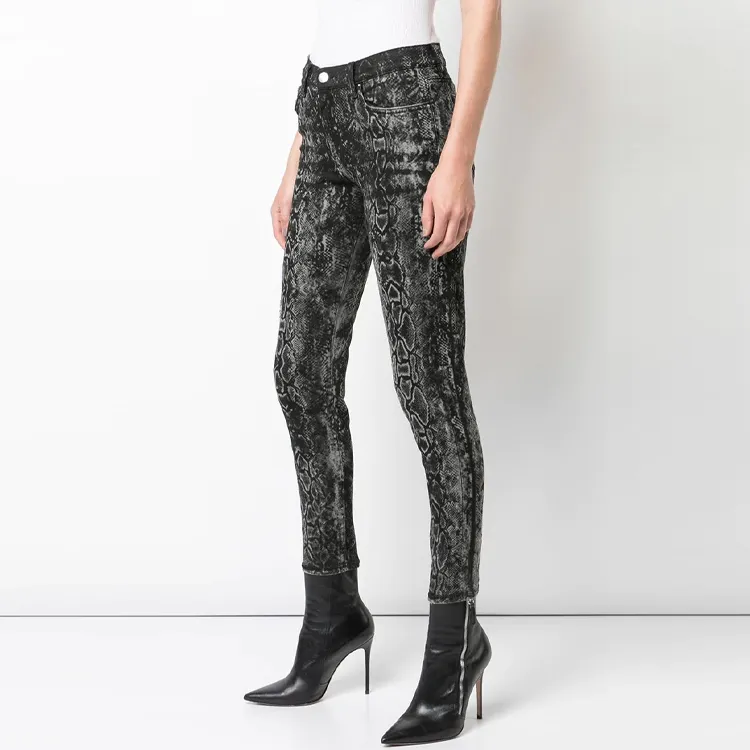 AMIRI Snake Skinny Jeans 'Black/Grey'-2