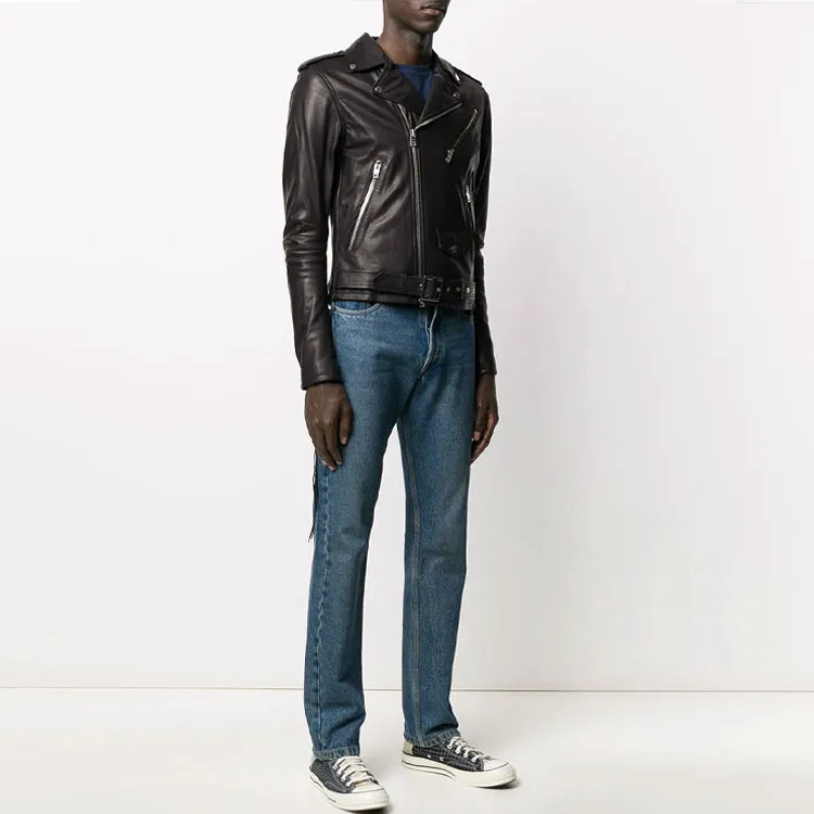 AMIRI Baby Calf Cropped Biker Jacket-3