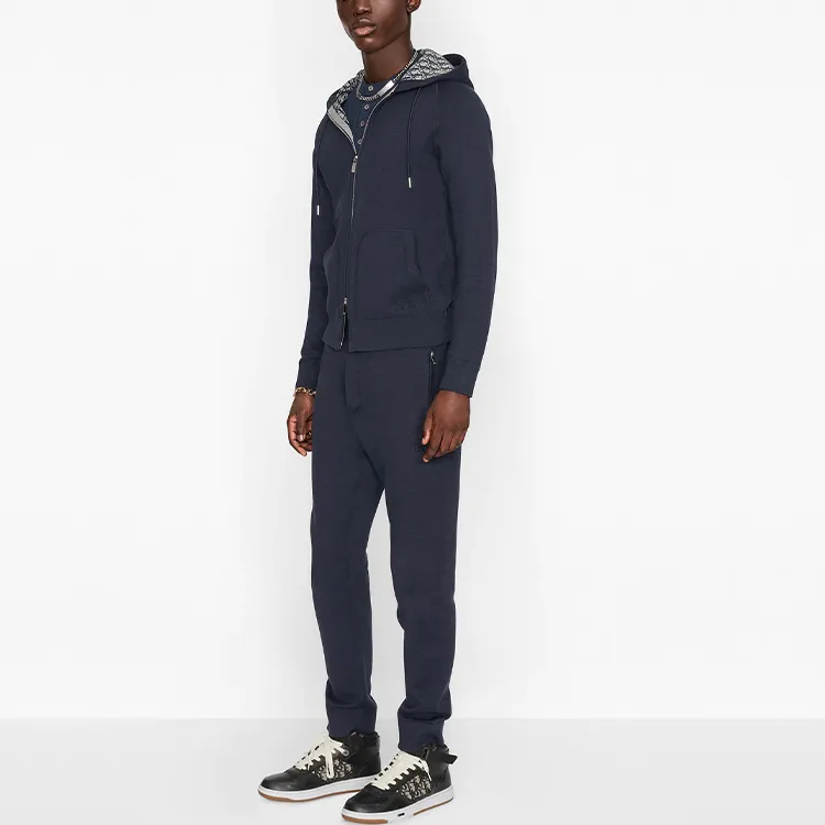 DIOR Knitted Sweatpants Men's Marine Blue-2