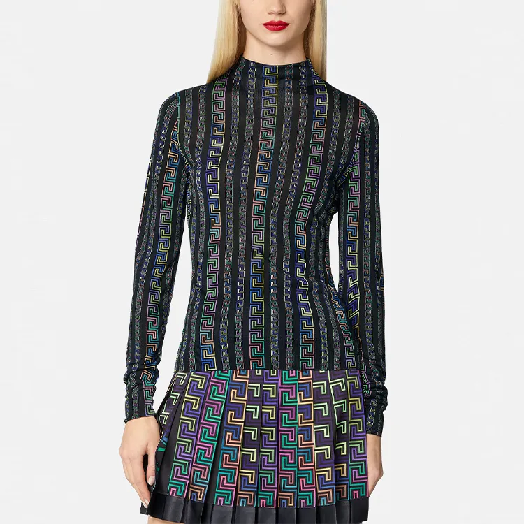 VERSACE Printed Bodysuit 'Multicolor/Black'-2
