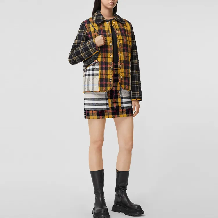 Burberry Casual Short Skirts Women's Yellow-1