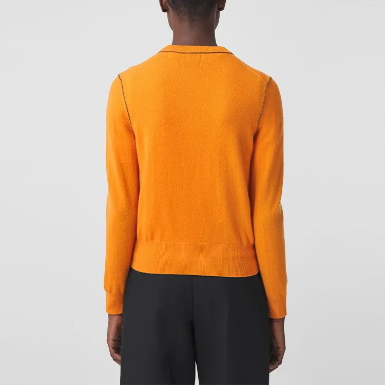 Burberry Fitted Knitwear Women's Deep Orange-2