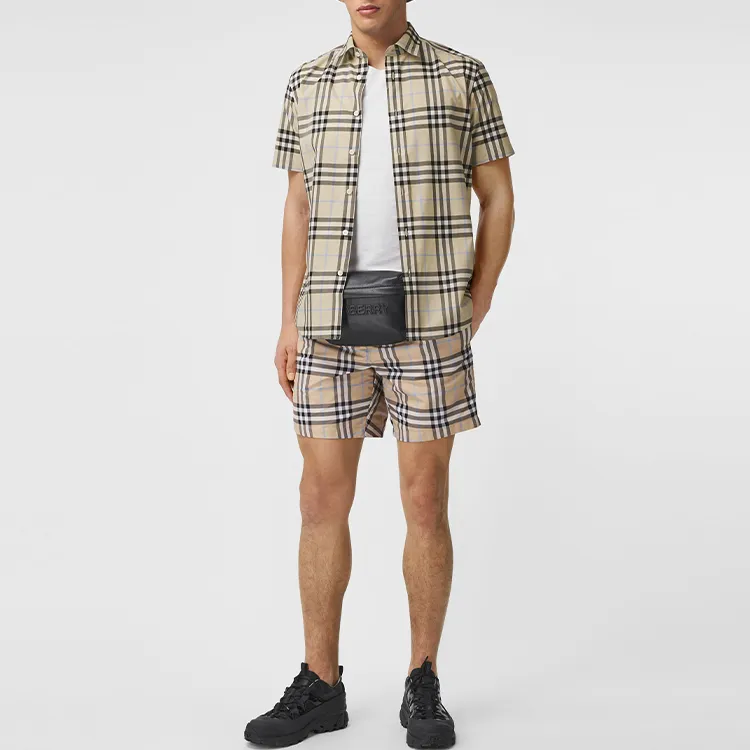 Burberry Shirts Men Light Almond-3