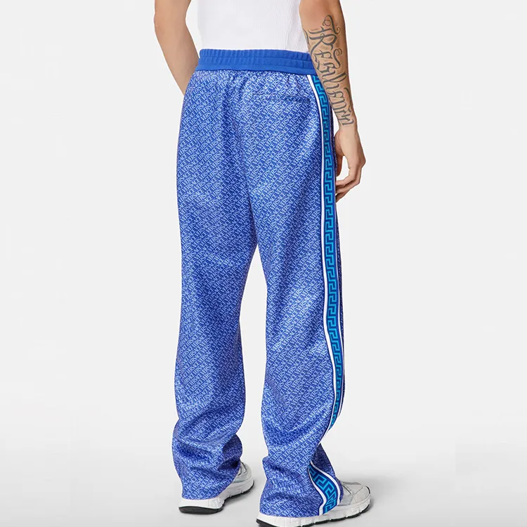 VERSACE Knitted Sweatpants Men Blue-2