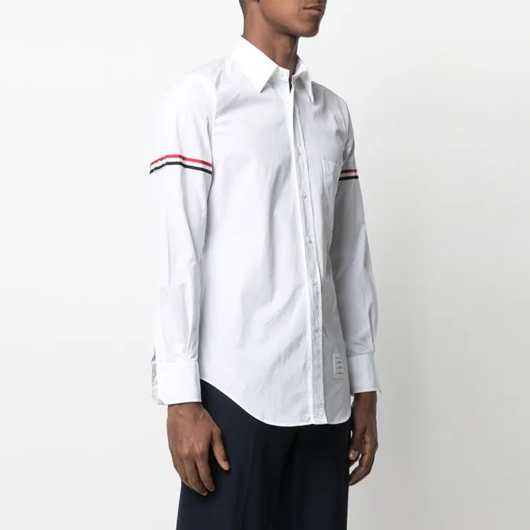 THOM BROWNE RWB Stripe Button-Up Shirt-4