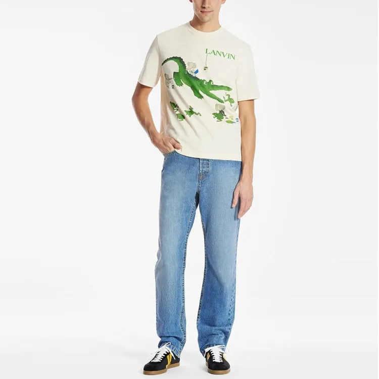Lanvin T Shirt Men's Beige Yellow-1
