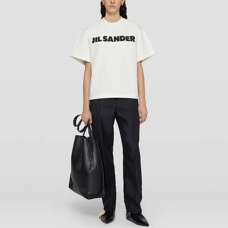 JIL SANDER Logo Printed Jersey T Shirt-3
