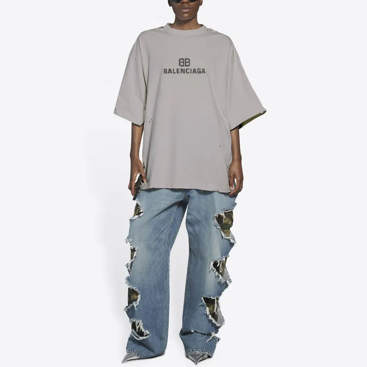 Balenciaga Bb Pixel Boxy T-Shirt - POIZON 