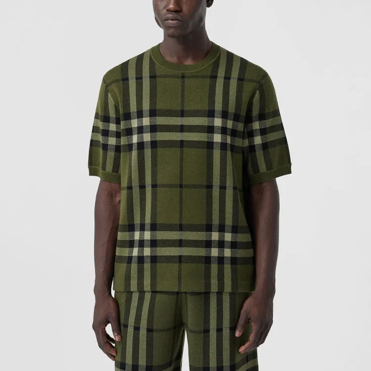 Burberry T-Shirts Men Green-3
