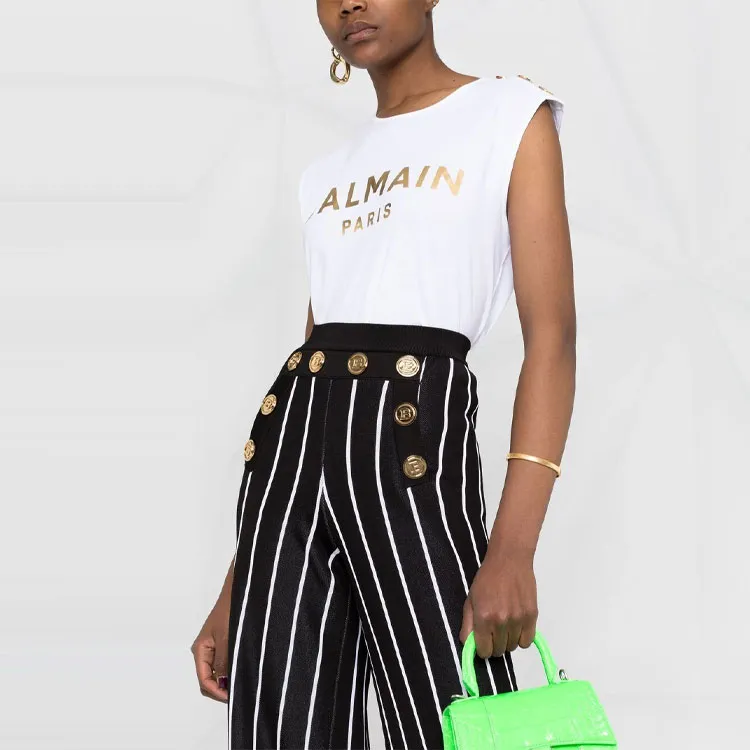 BALMAIN T Shirts Women's White-3