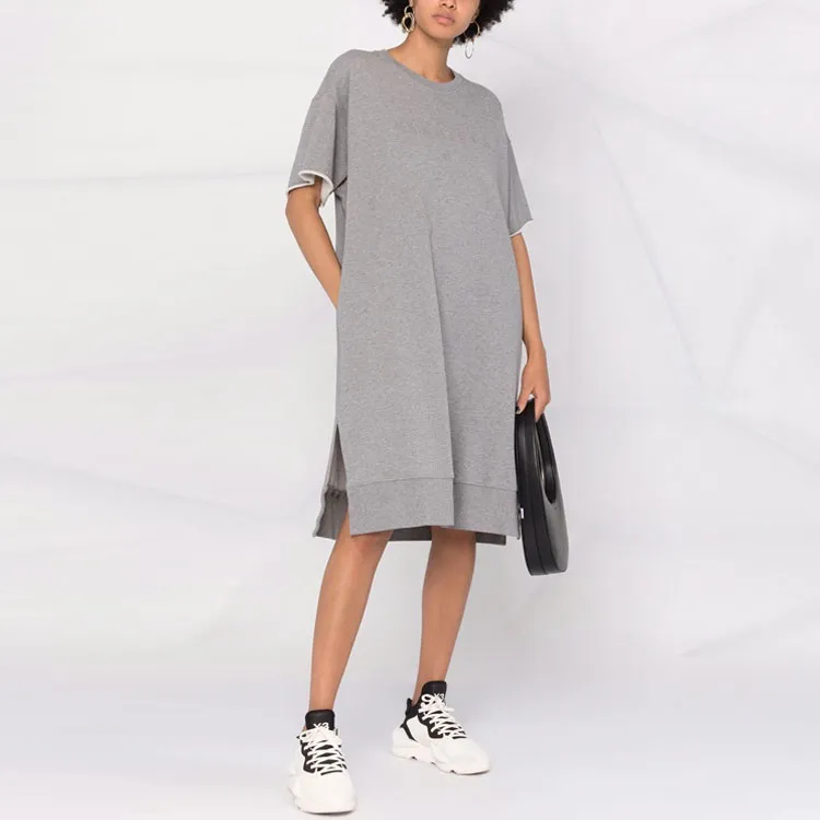 MM6 Maison Margiela Short Sleeved Dresses Women's Gray-1