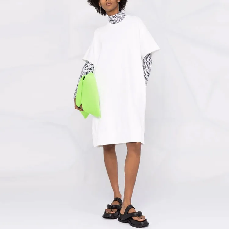 MM6 Maison Margiela Short-Sleeved Dresses Women's White-3