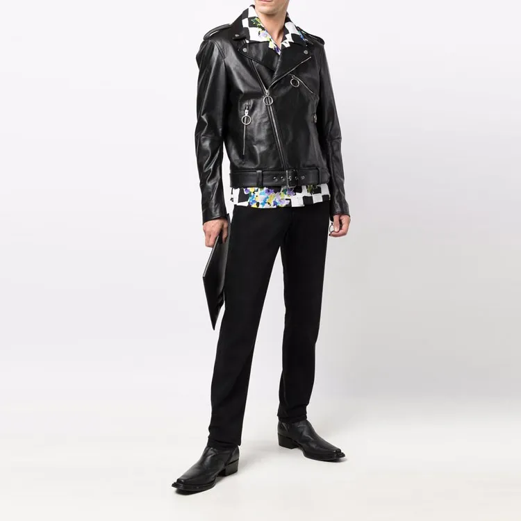 OFF WHITE Graphic print Biker Jacket-1