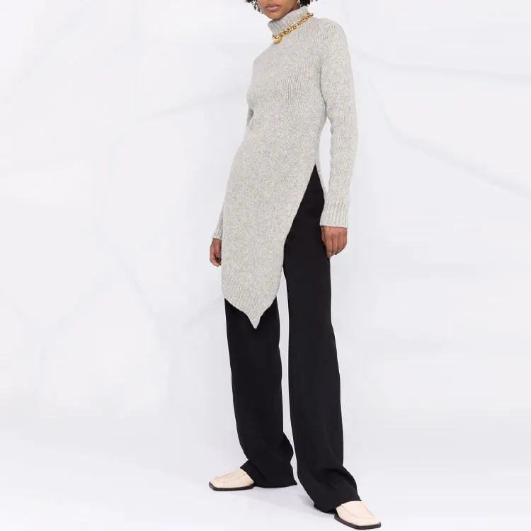 JIL SANDER Roll-Neck Asymmetric Jumper-3