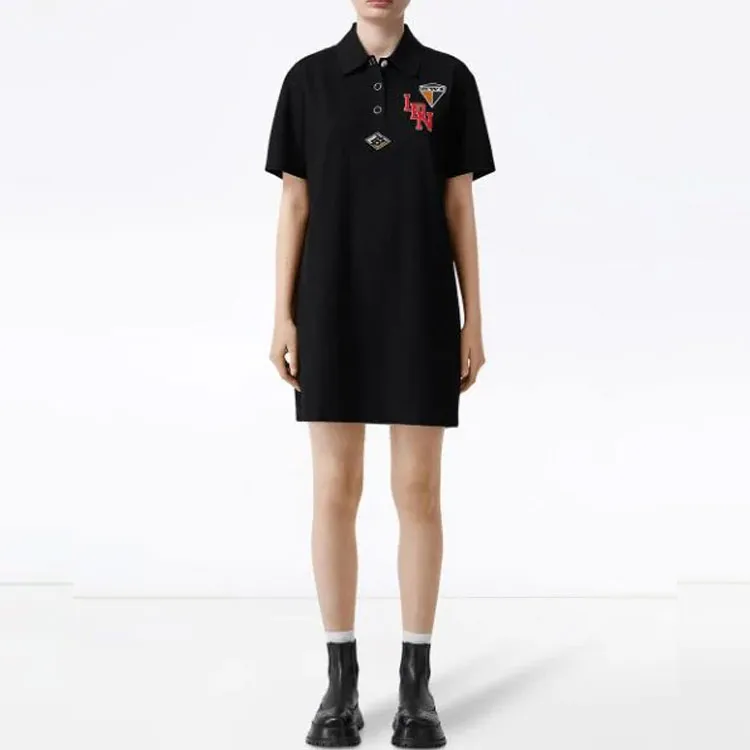 Burberry Short Sleeved Dresses Women's Black-2