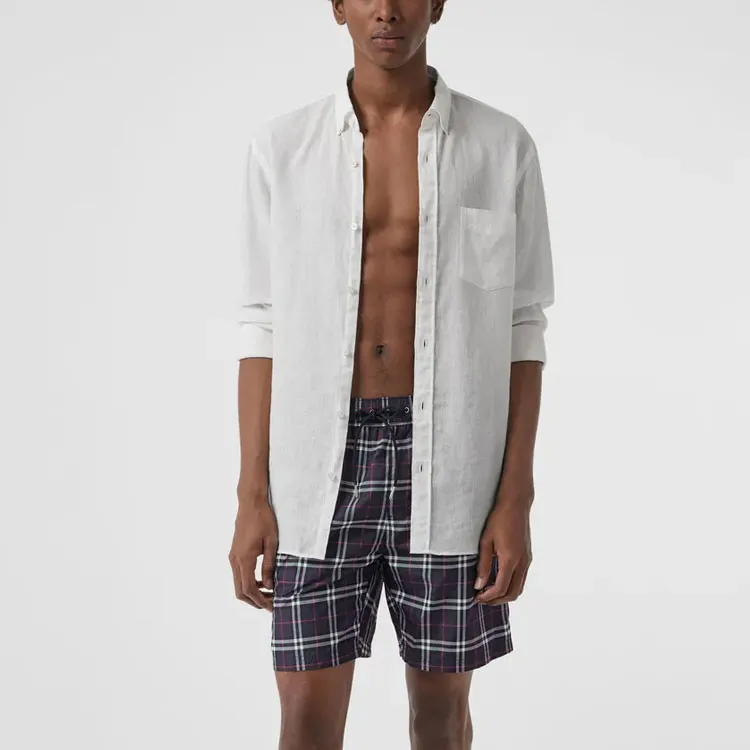Burberry Casual Shorts Men Dark Blue-4