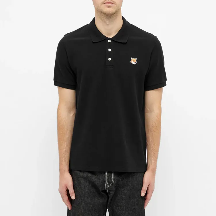 Maison Kitsune Fox-patch Polo Shirt-1