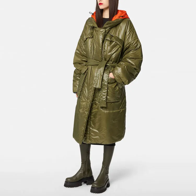 VERSACE Hooded Puffer Coat-1