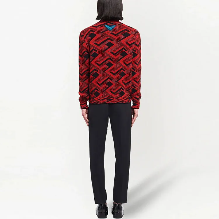 PRADA Cashmere Sweaters Men Red-2