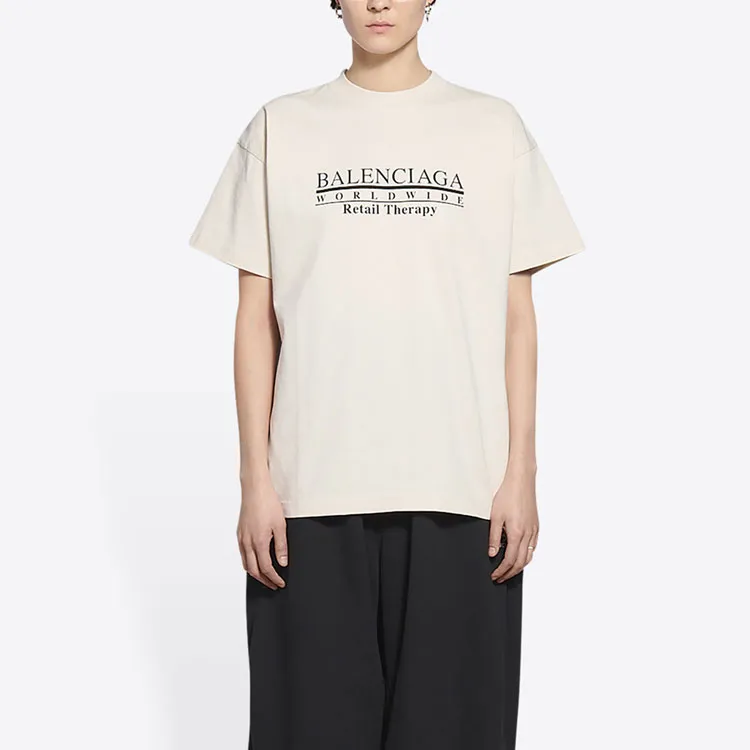 Balenciaga T Shirts Women's Light Beige-2