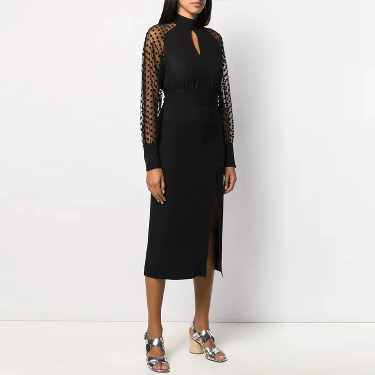 BALMAIN Long-Sleeved Dresses Women's Black-2