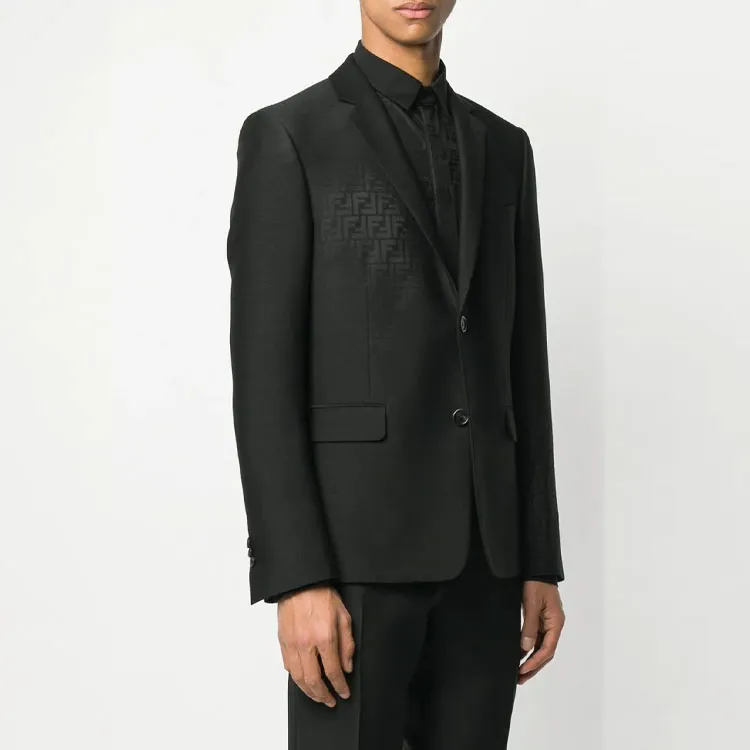 FENDI Business Suits Men Black-3