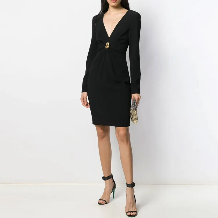 MOSCHINO Long-Sleeved Dresses Women's Black-2