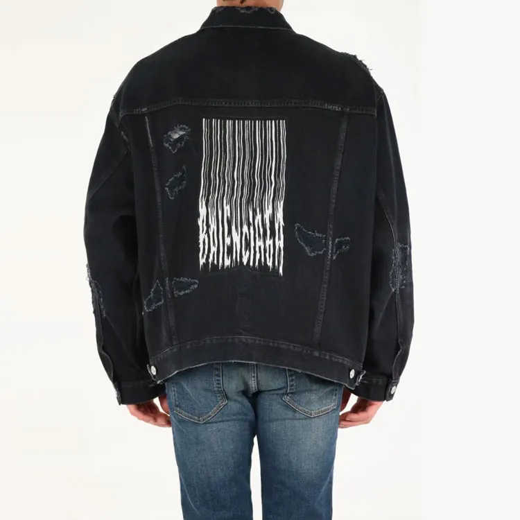 Balenciaga Denim Jacket Men's Black-3