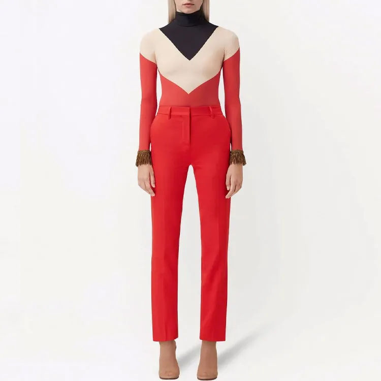 Burberry Suit Trouser Women's Bright Red-2