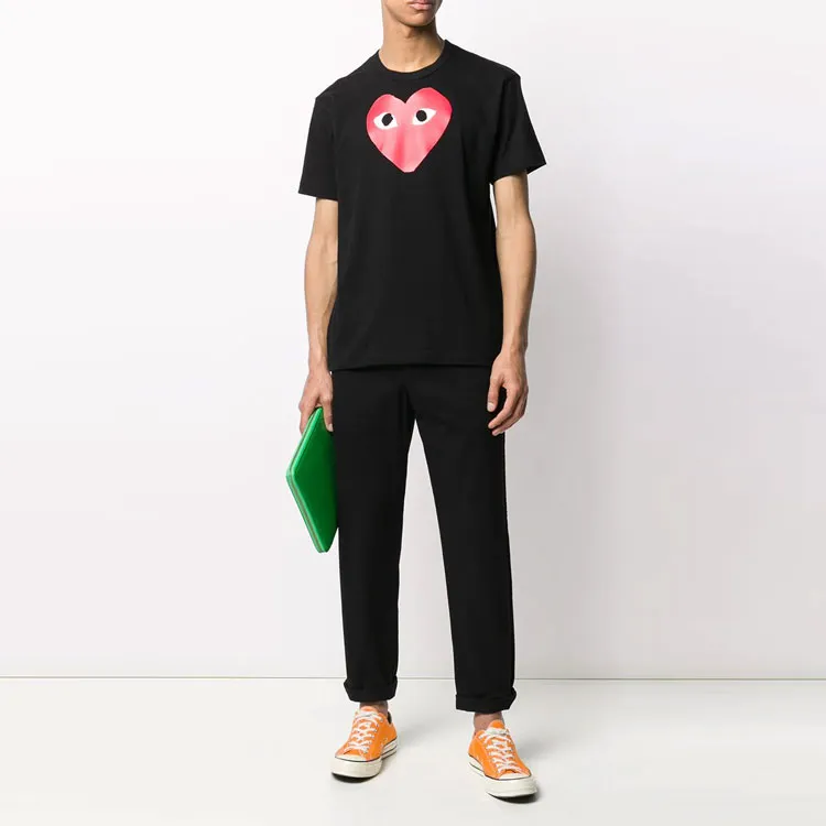 CDG Play T Shirts Men Black-3