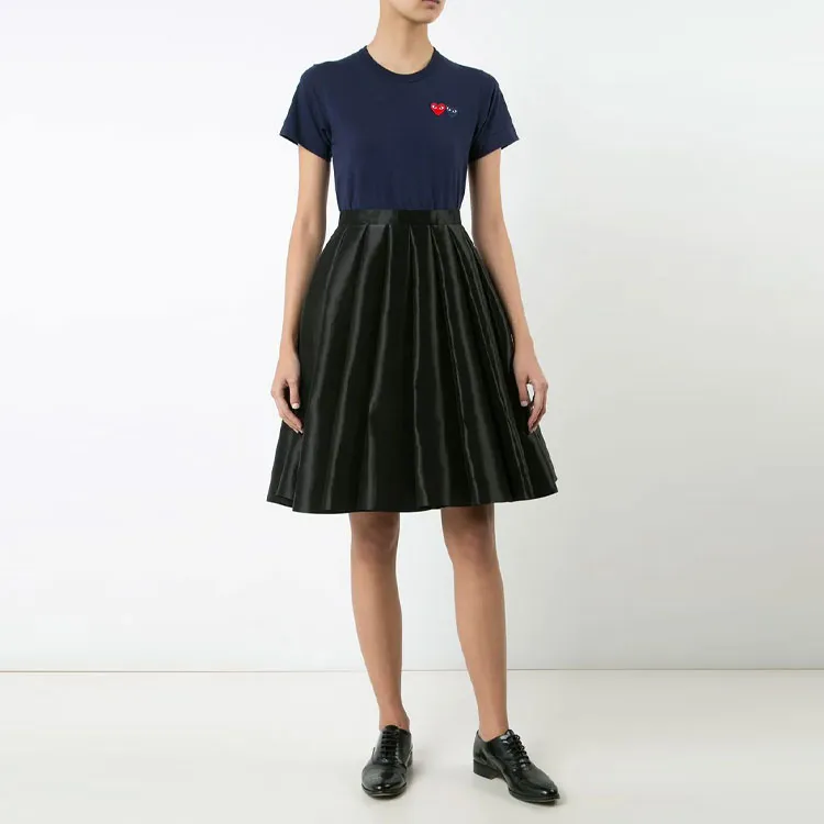 CDG Play T Shirts Women's Marine Blue-1